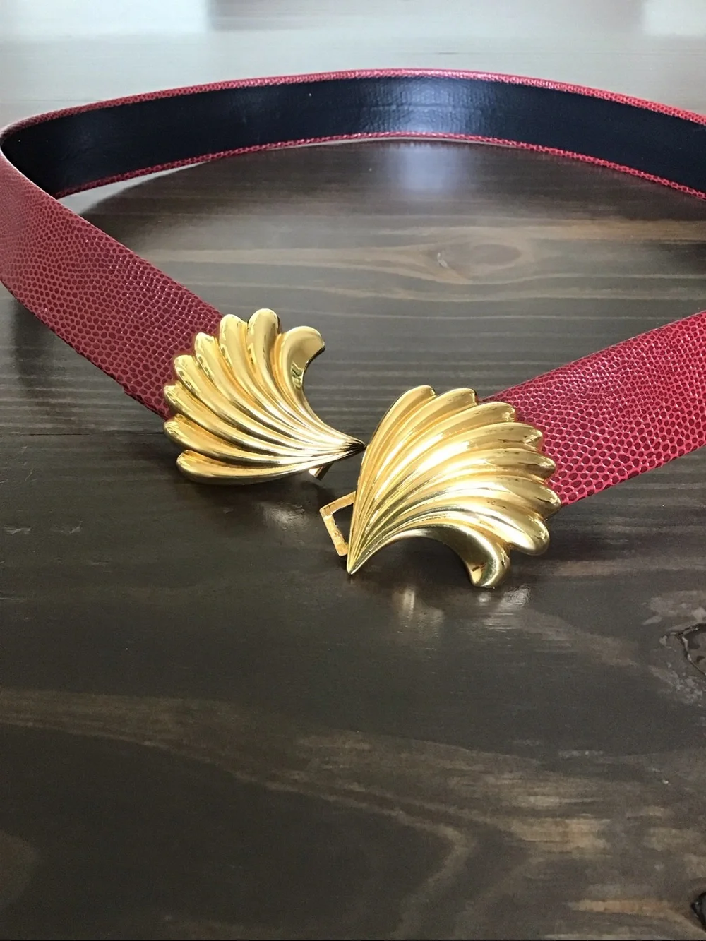 Red Snake Skin look belt.